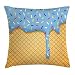 ABAKUHAUS Gelato Federa Fodera Cuscino, Cialda, Copricuscino Quadrato Decorativo, 45 cm x 45 cm, Albicocca
