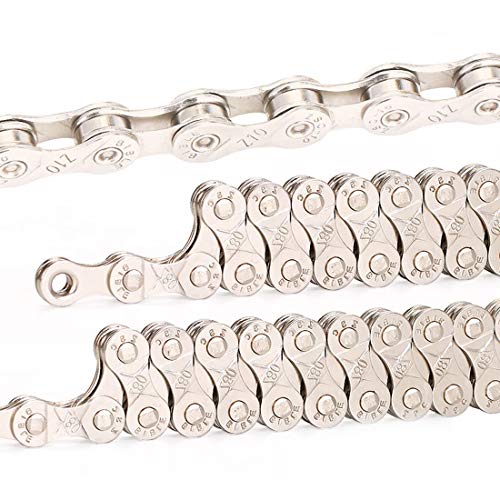 Farbetter Z10 10-Speed Bike Chain 1/2 X 11/128 Inch 116 Links, Electroplating Silver, Rust Prevention, With Magic Buckle #TOP2