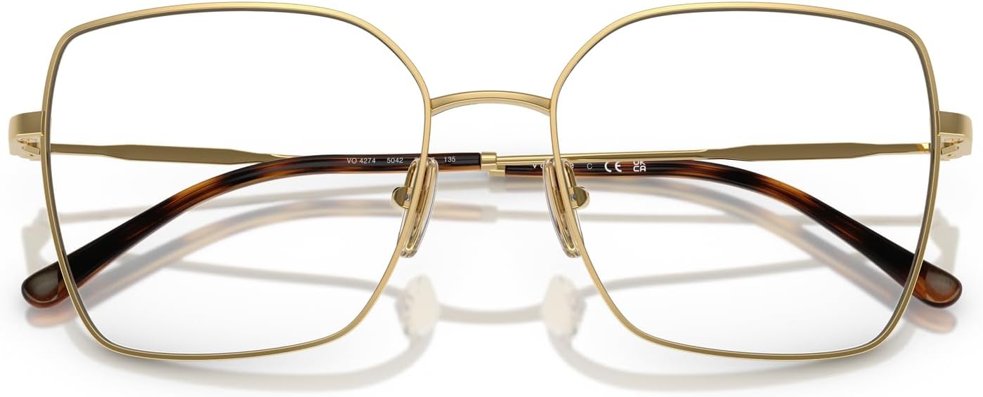 Vogue Eyewear Women's Vo4274 Square Prescription Eyewear Frames Gold/Demo Lens 53 Millimeters image 5 of 5 B0DD4P1BDW