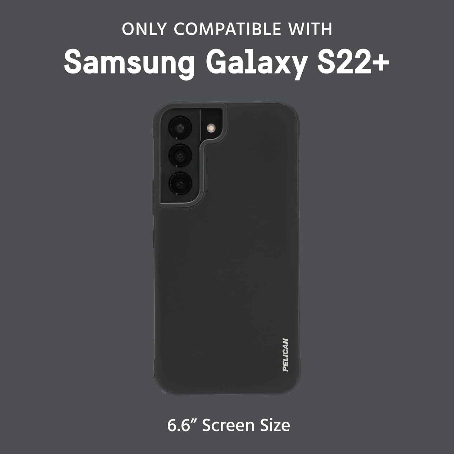 Pelican Ranger Series - Samsung Galaxy S22 Plus Case [Wireless Charging Compatible] Protective Phone Case with Anti-Scratch Tech [15FT MIL-Grade Drop Protection] Slim Cover for S22 Plus - Black