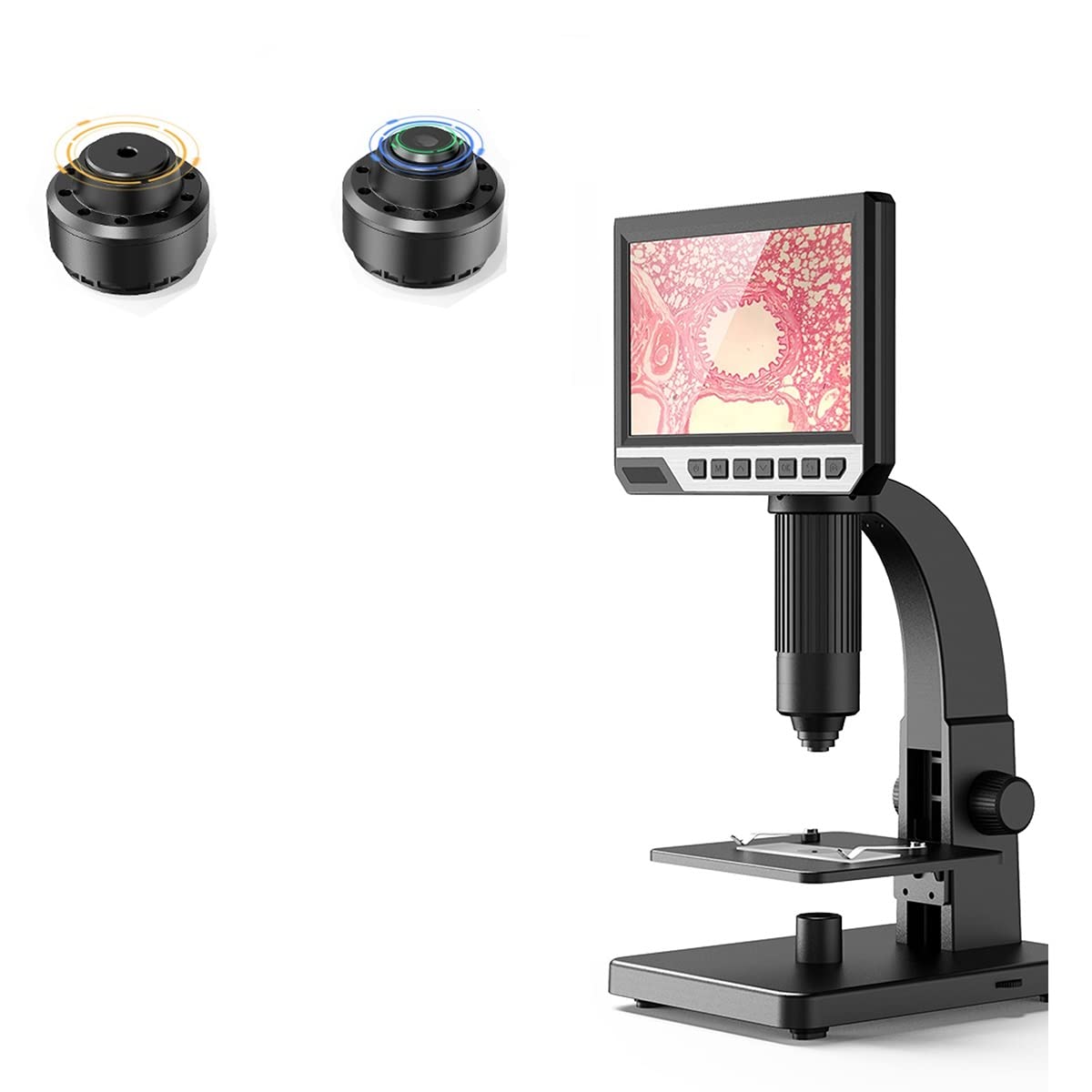 Kit di accessori per microscopio Fotocamera industriale industriale digitale da 7 pollici ad alta definizione 2000x Vetrini per microscopio (Color : Microscope)