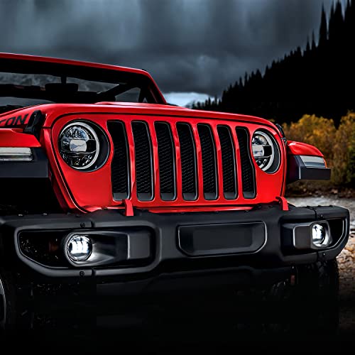 Image of Nilight 4 Inch LED Fog Light Assembly Compatible with 2007 2008 2009 2010 2011 2012 2013 2014 2015 2016 2017 2018 Jeep Wrangler JK Unlimited JKU w /Conversion Cable Clear Lamps