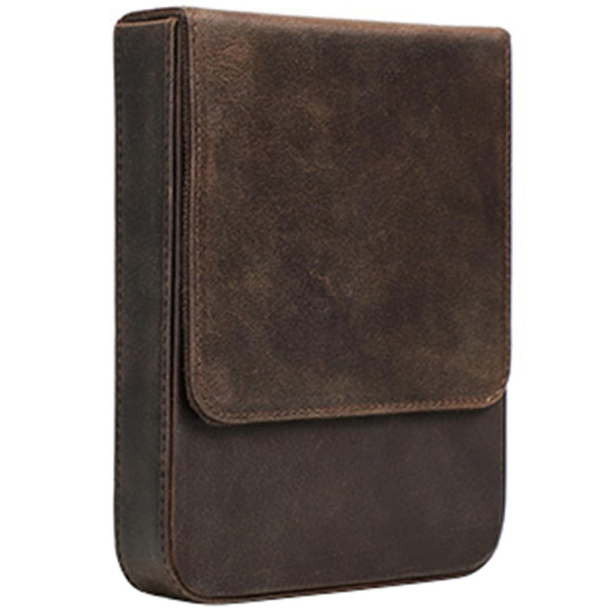 Astuccio Porta Penne in Cuoio Fatto a Mano per 6 Penne, Design Interno Compatto Coperchio, Elegante e Semplice, per Regali e Celebrazioni di Festival