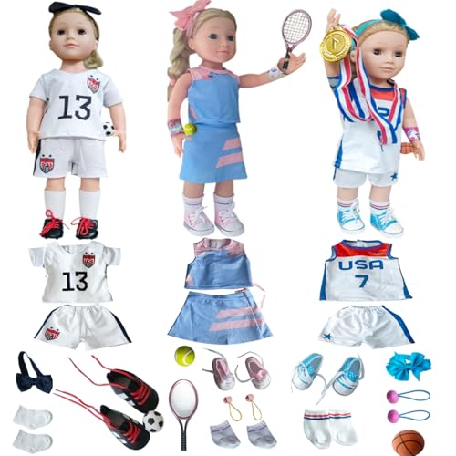 18 inch doll sports outfit set for 18 inch dolls