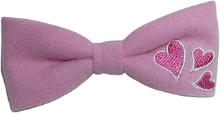 Ayztantine Pajarita Pajarita Chico Pajarita for niños Chicos Grils niños Pajarita Accesorios for Corbatas Color sólido Rosa Bordado Amor Mascotas Corbata(2)
