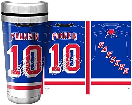 Artemi Panarin New York Rangers Player Jersey 16oz Travel Tumbler Mug