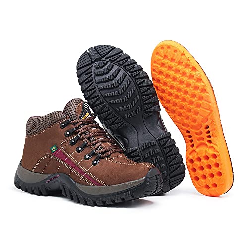 Bota Coturno Tênis Adventure Feminina Palmilha Gel - Bege Cor:Bege;Tamanho:38