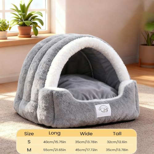 Panier pour chat pour calmer l'anxiété avec coussin amovible doux
