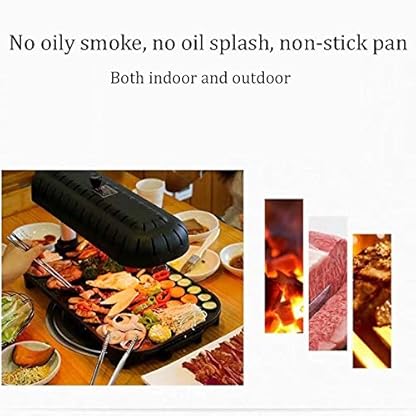 Eortzzpc Elektrogrill, Abnehmbare Grillplatten, Kontaktgrill, BBQ Barbecue, Herausnehmbar, Hochwertige, Tischgrill… – Bild 3