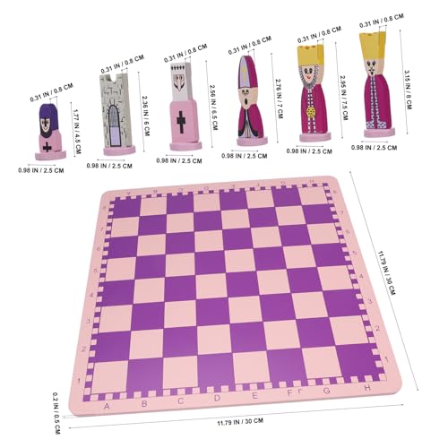 Jeu d'échecs en bois pourpre VANZACK pliable idéal pour le voyage en famille - 2