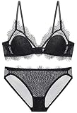 ♡【Hochwertige Stoffe】-- Spitze Bralette, leicht und weich, hautfreundlich.BH Ohne Bügel, ist sehr komfortabel.