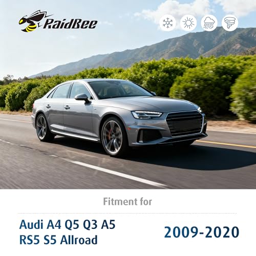 Image of Raidbee Windshield Wiper Blades Replacement for | Audi A4 A5 Q5 S4 S5 2008-2025 A4 ALLROAD RS5 SQ5 2014-2025 A6 ALLROAD A7 S6 S7 RS6 RS7 2018-2025 Genuine OEM Quality 2 Pack