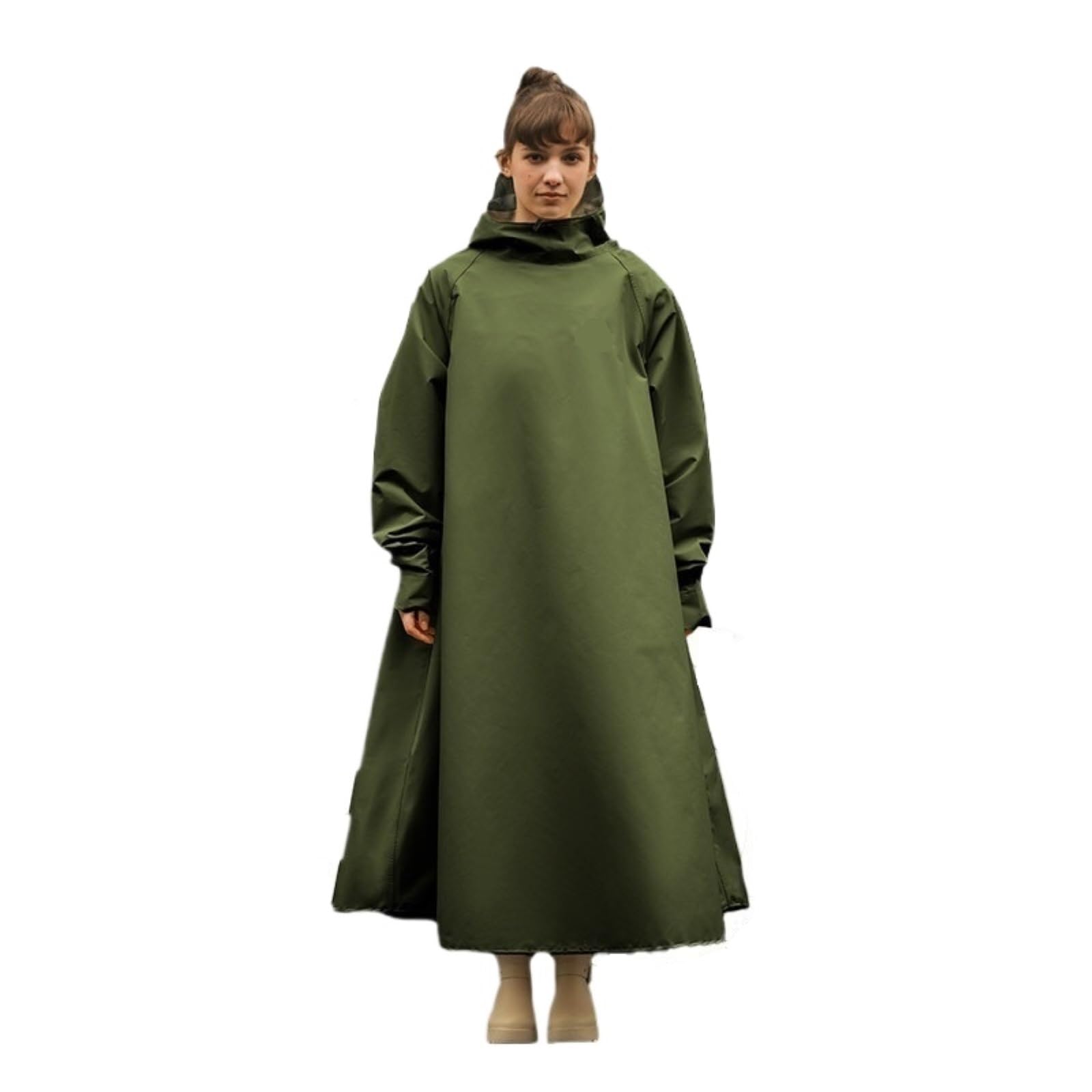 Capa de Lluvia Reutilizable Chubasquero Largo For Ciclismo For Adultos, Estilo Cortavientos, Traje De Lluvia Engrosado Ropa de Agua para Exteriores