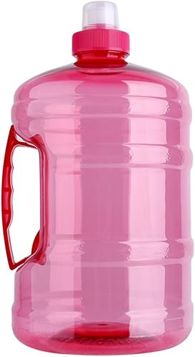 Tyenaza Botella de agua de bebida de 2 litros, jarra de agua deportiva, hervidor de agua rojo con tapa, botella grande sin BPA, apta para gimnasio,