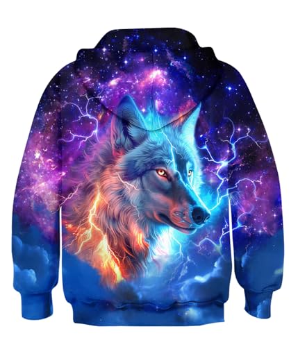 Image of TUONROAD Boys Girls Hoodies 3D Printed Cool Hooded Lightweight 6-16T Hooded Pullover Sweatshirt for Kids