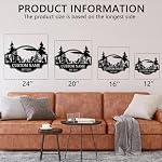 Personalized Lake House Metal Wall Decor Custom Rustic Country Home Wall Art Customized Name Sign Decor for Cabin Cottage Lake Life