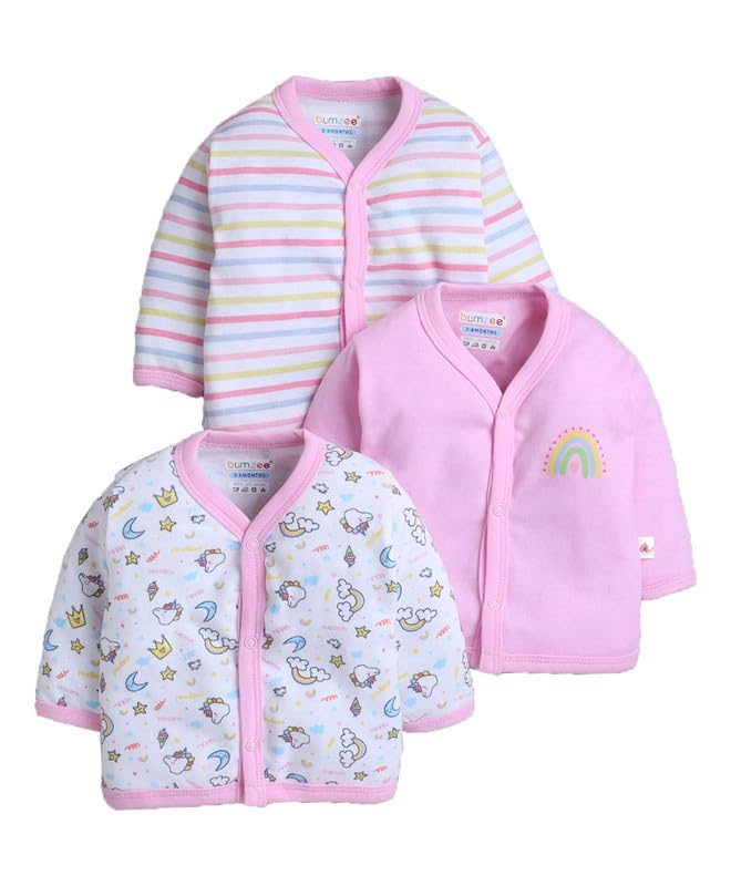 Baby Girls Cotton Round Neck Full Sleeves Pack of 3 Regular Fit Jablas (Peb11302303)-image-18