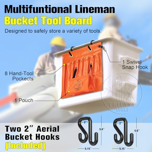 Lineman Tool Board with 9 Pockets