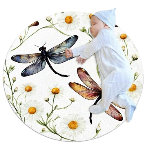 Tapis de salle de bain pour chambre d'enfant rond et anti-dérapant