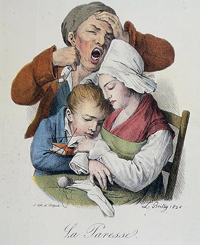 Tableau La paresse de Boilly pour habiller un grand mur vide avec élégance
