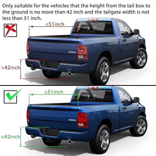 KEWISAUTO 45" Foldable Pickup Truck Tailgate Ladder with Grab Handle by KEWISAUTO - Used condition - Image 6