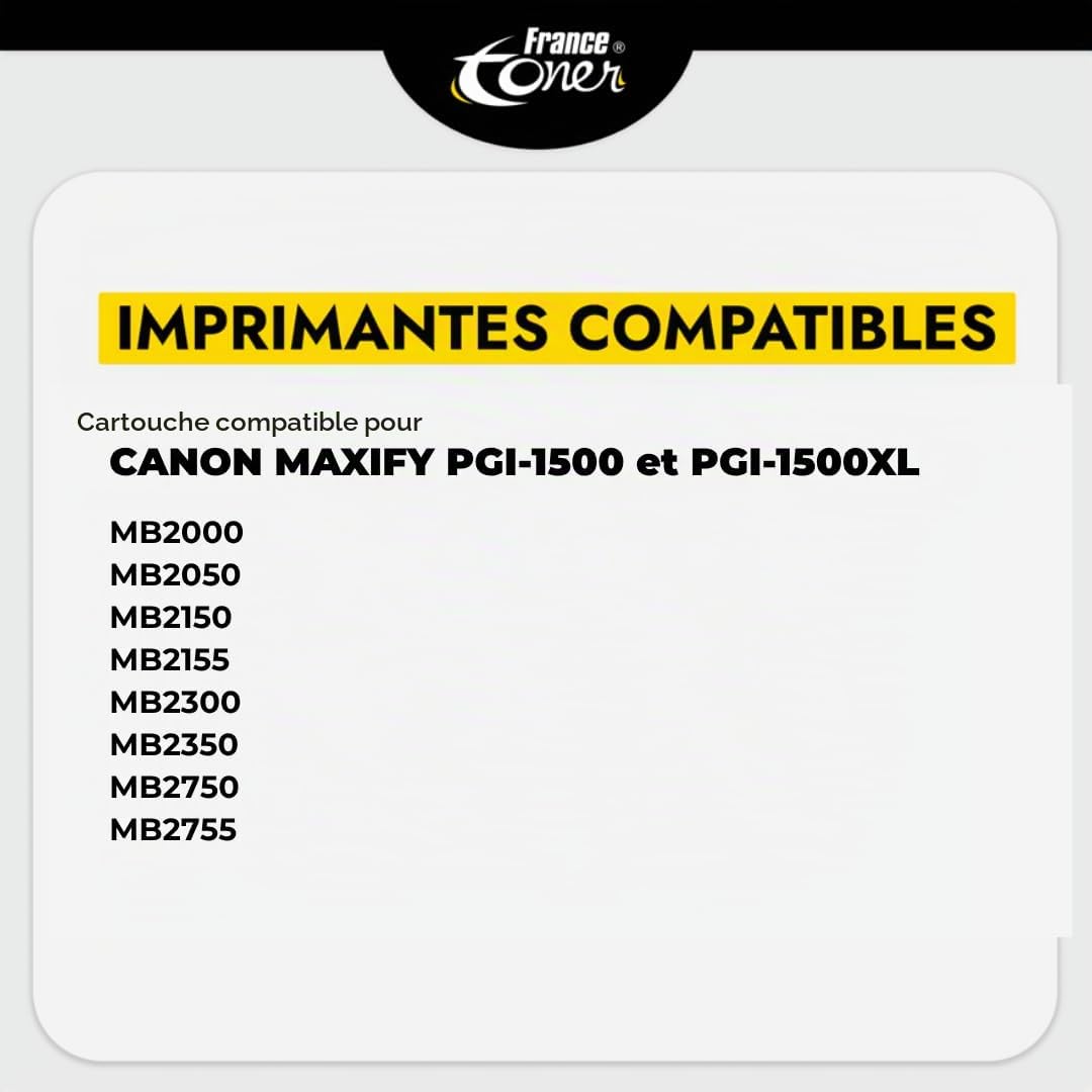 1500XL Cartouches Compatibles pour Canon PGI-1500 MB2150 MB2750
