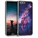 Produktbild kwmobile Hülle kompatibel mit Huawei Enjoy 7S / P Smart (2017) - Handyhülle - Handy Case Galaxie Sterne Rosa Pink Dunkelblau