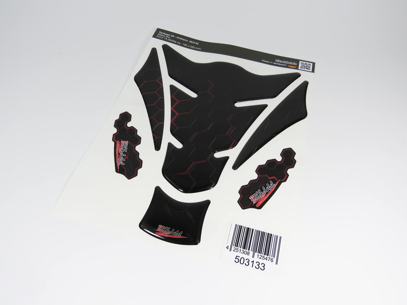 BIKE-label Tankpad Motorrad rot schwarz kompatibel für Triumph X503133
