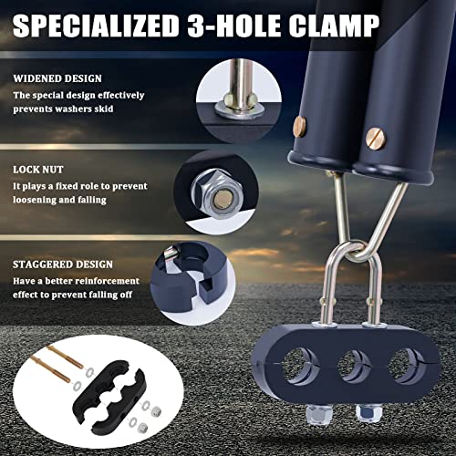 Cheemuii 20" Double Tender Spring Kit Heavy Duty Abs Air Line Hose Tracker Tender Kit With 3 Hose Holders For Semi Truck Trailer Tractor #TOP3