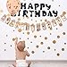Whaline 1st Birthday Baby Photo Banner for Newborn to 12 Months, Monthly Milestone Photograph Bunting Garland, First Birthday Celebration Decoration (Kraft)