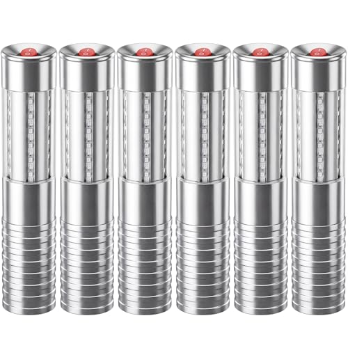 Bengalas LED estroboscópicas para servicio de botellas, luz recargable, luz de mano lámpara luminosa LED fluorescente para discotecas karaoke bodas fiestas suministros de actividades (6, Silver)
