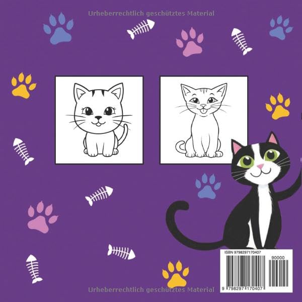 Mein Katzen-Malbuch für Kinder ab 2 Jahren: Ausmalbuch mit niedlichen Katzen für kreative Mädchen und Jungen: 30 niedliche Katzen Motive zum Ausmalen, ... oder Verschenken für Kinder ab zwei Jahren