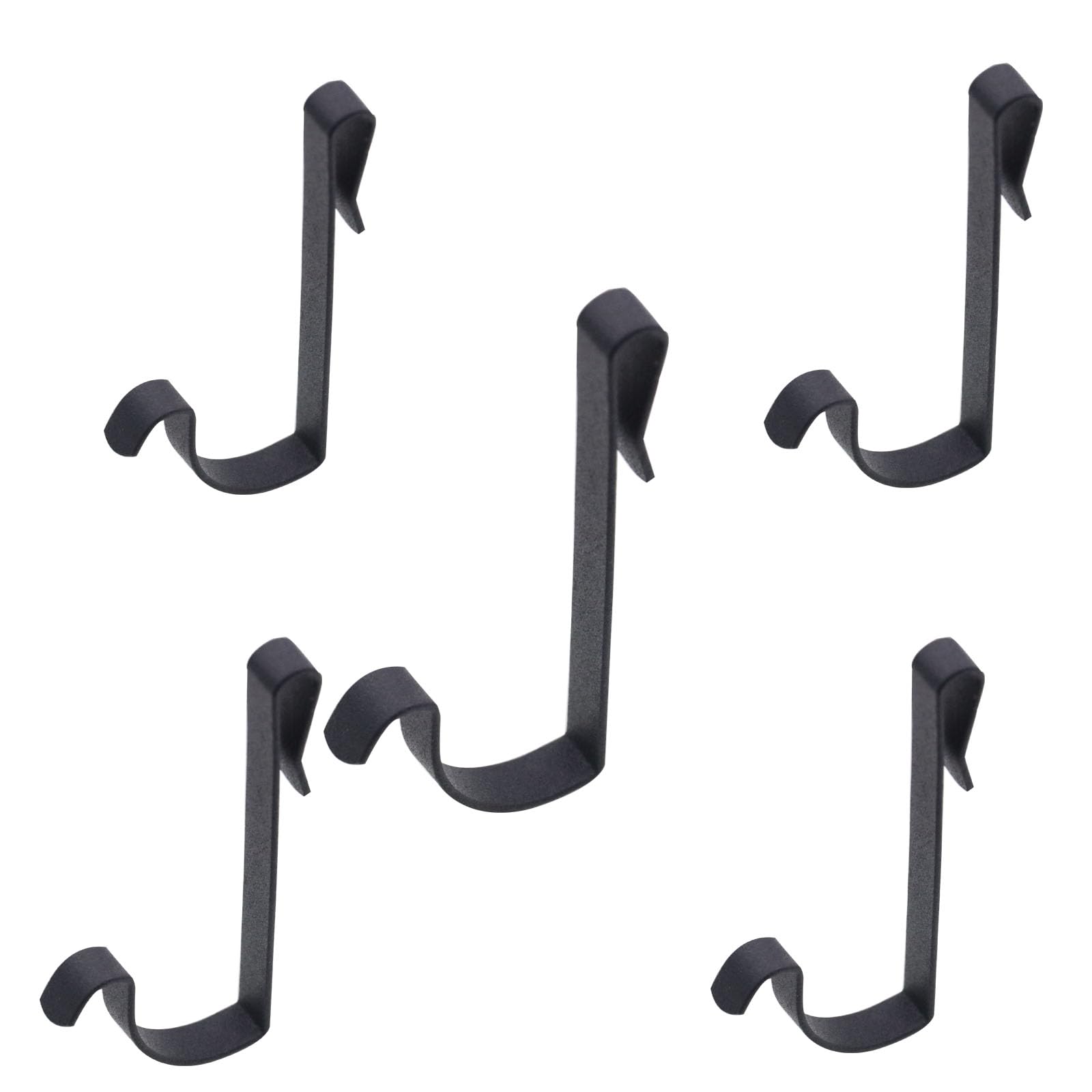 FQIZHIXIU20 Pcs J-Hook Hanging Sink mesh Hook for Kitchen Bedroom Office Wire Frame (20 Black)