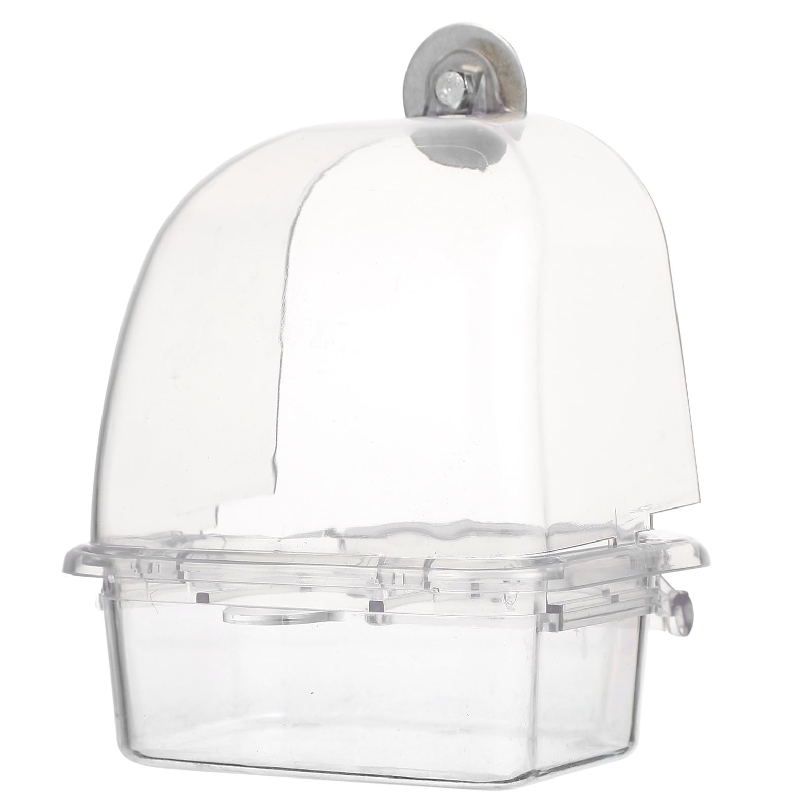CLISPEED Automatic Parrot Feeder Bird Cage Food Container Dispenser Sturdy Pp Material Fixed Design Feeding Small Birds Pigeons No Mess