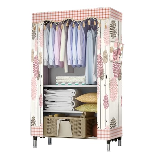 Armario de lona para el dormitorio de invitados con funda protectora de tela