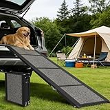 Dog Ramp for Car 63' x 17', Folding Pet Ramp for Large Dogs with Non-Slip Rug Surface, Portable Dog Car Ramp for SUV Car & Truck