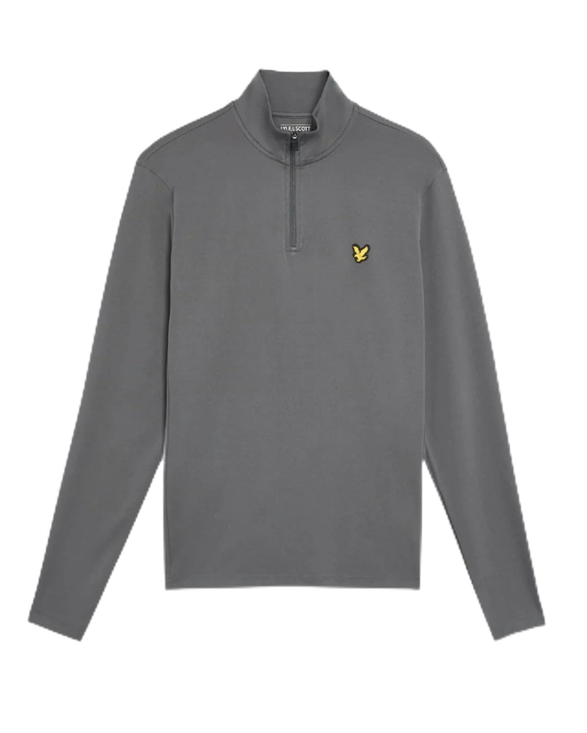 Lyle & Scott Men's Granite Golf Embroidered Golf Course Mid Layer For – Lightweight Quarter Zip Pullover, Breathable Stretch Golf Top For On-Course Performance
