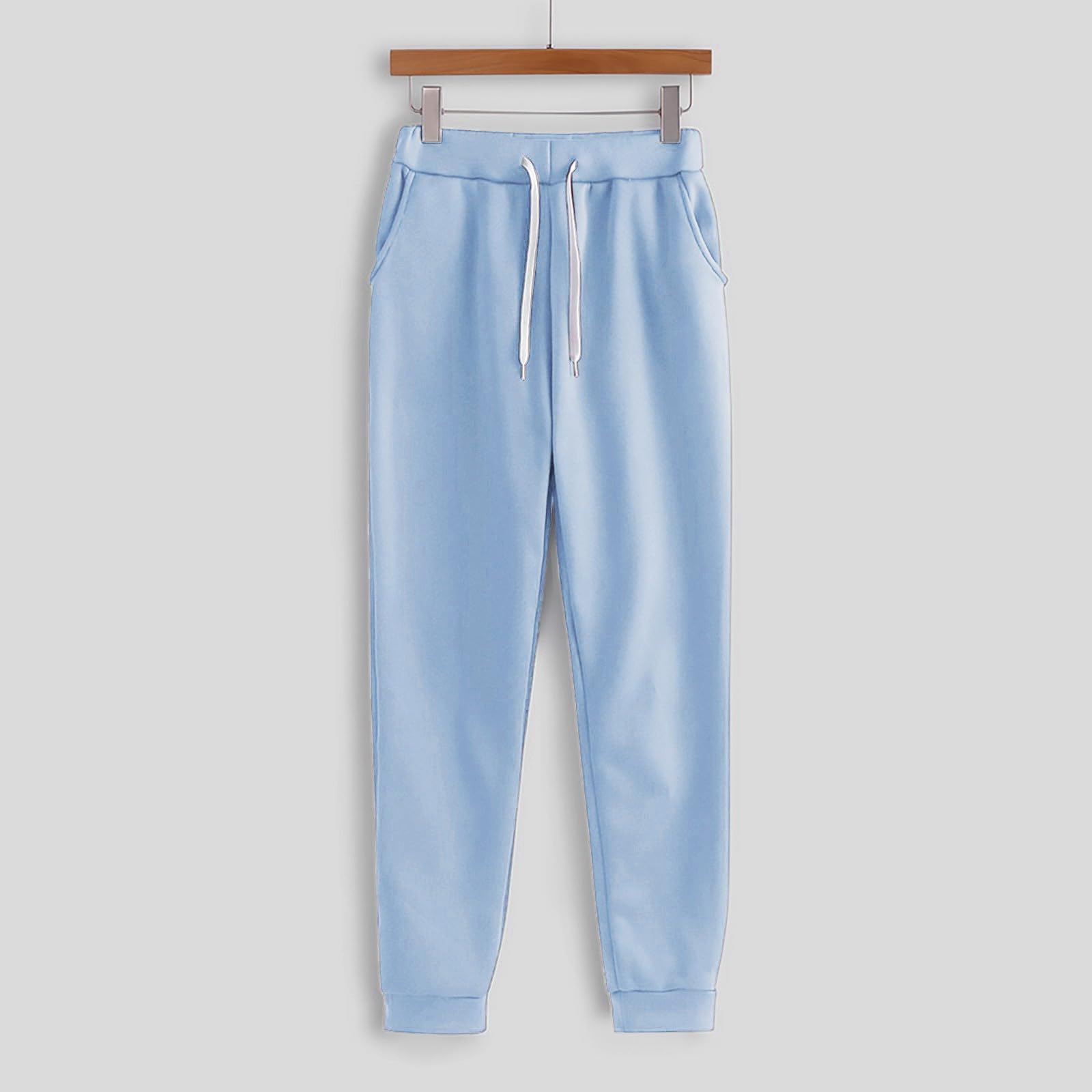 Tenue de loisirs pour femme - Ensemble pyjama côtelé - 2 pièces | Sweat à capuche à manches longues et longue taille élastique, pantalon de loisirs, pyjama avec cordon de serrage et poches