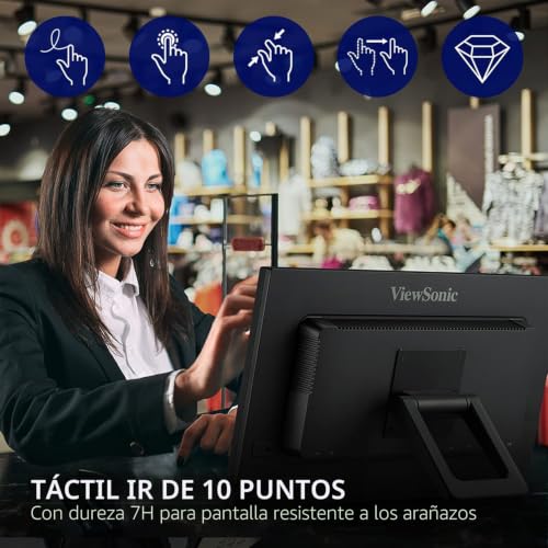 Monitor Full HD táctil ViewSonic TD2223 para terminales de venta y escritorios modernos 2