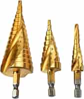 Set 3 Punte A Gradino HSS In Titanio - Per Legno, Metallo E Plastica, Dimensioni 4-12/20/32 Mm - Foto 4