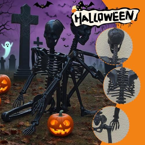 Décorations squelettes d'Halloween modèle articulation mobile pour extérieur