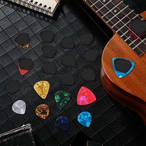 50 Pack Guitar Picks Stop Dropping Your Guitar Picks While Playing Non Sticky Rubber Guitar Pick Holder Washable Self Adhesive Grips (Grip Only, U Shape, 0.6 X 0.6 Inch) #TOP6