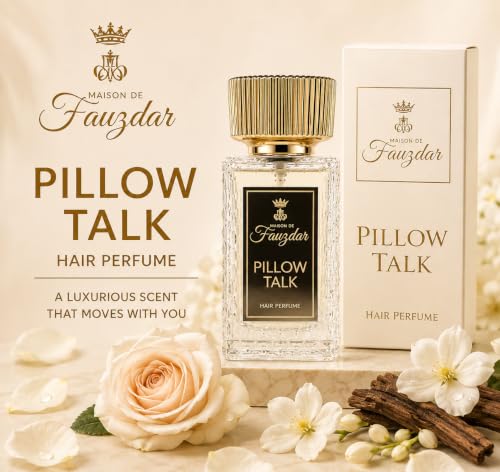 Image of Pillow Talk Hair Perfume for Women - 30ml | Floral Woody Musky Hair Fragrance | Long Lasting Lightweight Hair Mist | Rose White Florals Warm Woods & Soft Musk Scent | Non-Drying Luxury Hair Perfume