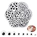 500 pcs Yeux Mobiles Autocollants, 4-12mm Yeux Mobiles Autocollants Adhésifs en Plastique Wiggle Eyes Ronds Noir Blanc pour Scrapbooking Artisanat Jouet Accessoires DIY Craft Poupées Décorations