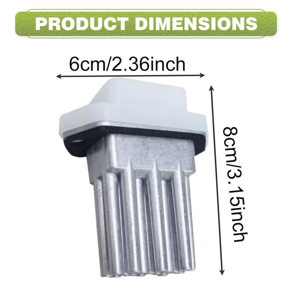 1 resistencia de motor de ventilador HVAC de 3 pines compatible con Nissan Primera P12 Almera N16 Almera Tino V10 Navara D22 Series con control de clima automático