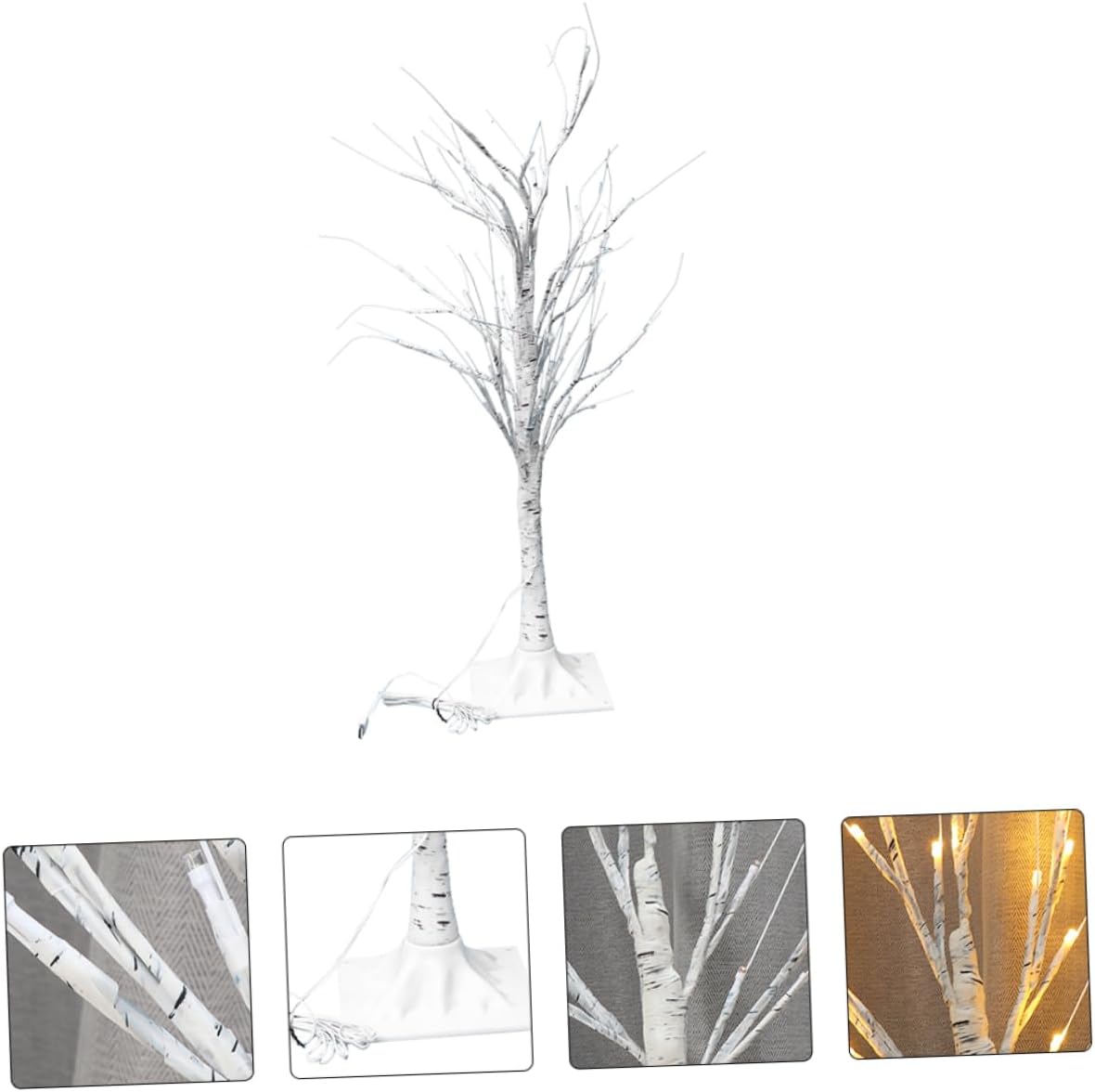 TEHAUX 2pcs USB Powered Tree Shape Decorative Lamp Birch Design Night Light for Table Decor for Parties and Home Ambiance