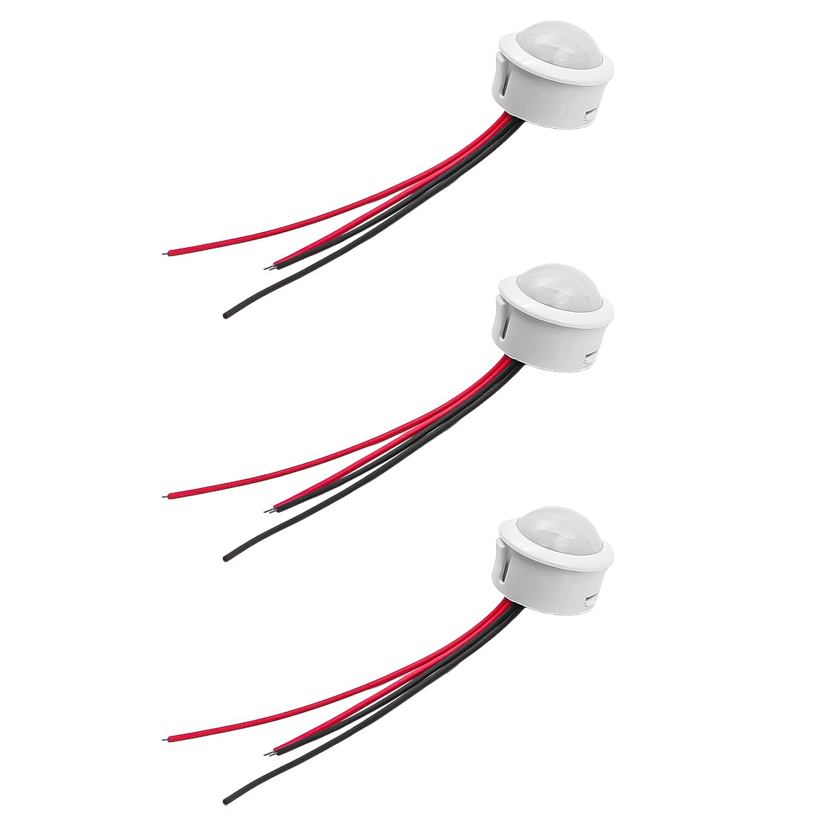 WANGCL 3pcs Sensor Switch Mini Motion Sensor 120° for Indoor/Outdoor Mounting Sensor 12-24V Range 3-5 m with Light Control