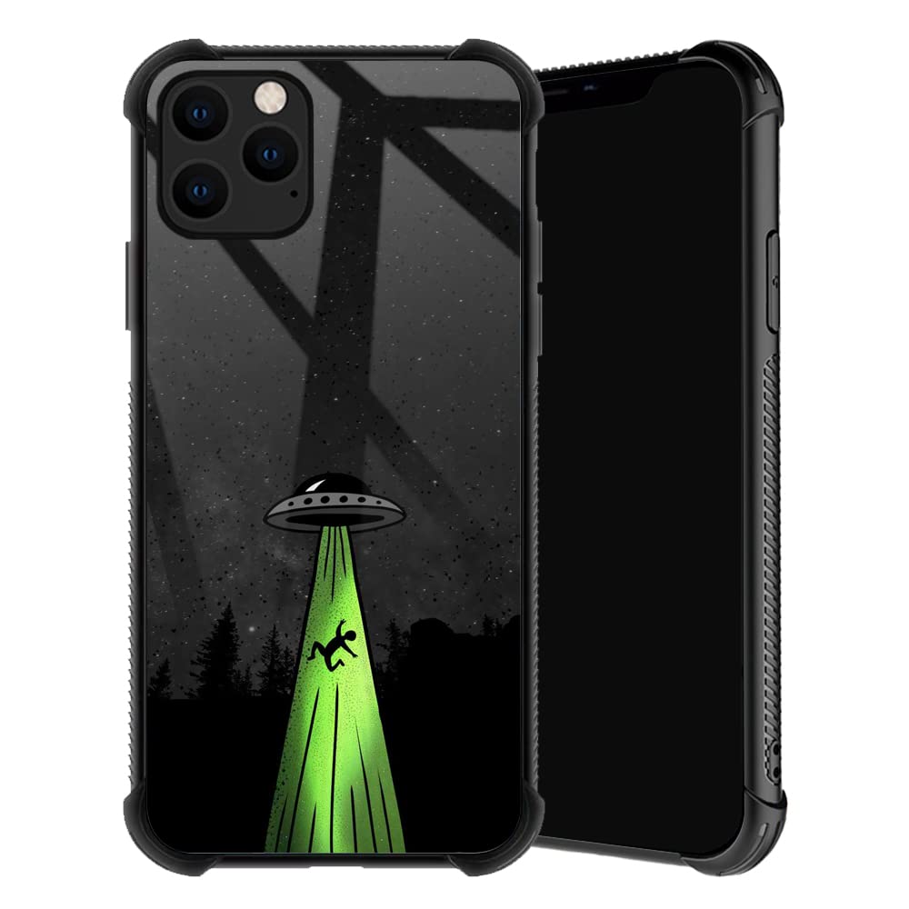 TnXee Compatible with iPhone 11 Pro Max Case,Alien Ship Phone Cover for Men/Women,Soft TPU Anti-Skid Thread and Four Corner Anti-Collision Protection