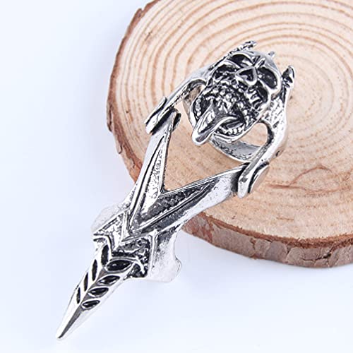 Anel masculino com junta articulada, anel punk águia, anel de atividade gótico para mulheres e menin