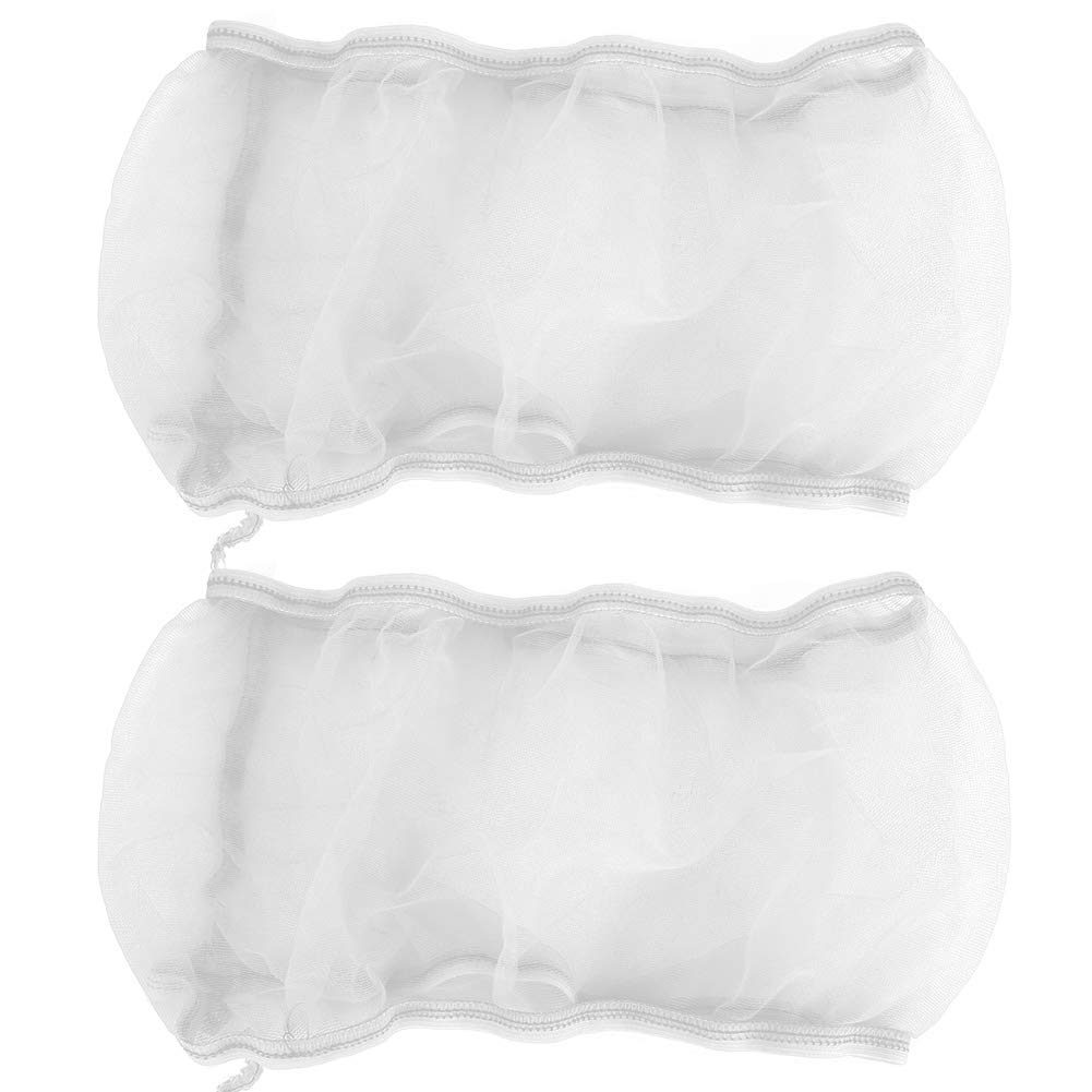HERCHR 2 Piezas Cubierta Jaula de Pájaros, Funda de Malla Protector Semillas Pajaros Blanco, Suave Blanco Ajustable Protector Falda Jaula, Receptor de Semillas para Pájaros (Blanco)